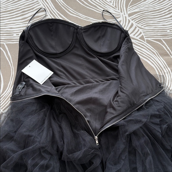 BLITHE LA black strapless tulle dress with rhinestones - Picture 8 of 12